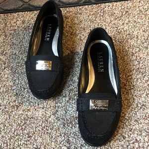 Lauren Ralph Lauren Black Suede Loafers